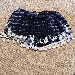 flowy shorts with tassles